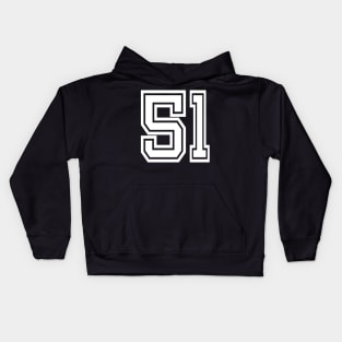 Number 51 for a sports team, group, or community T-Shirt Kids Hoodie